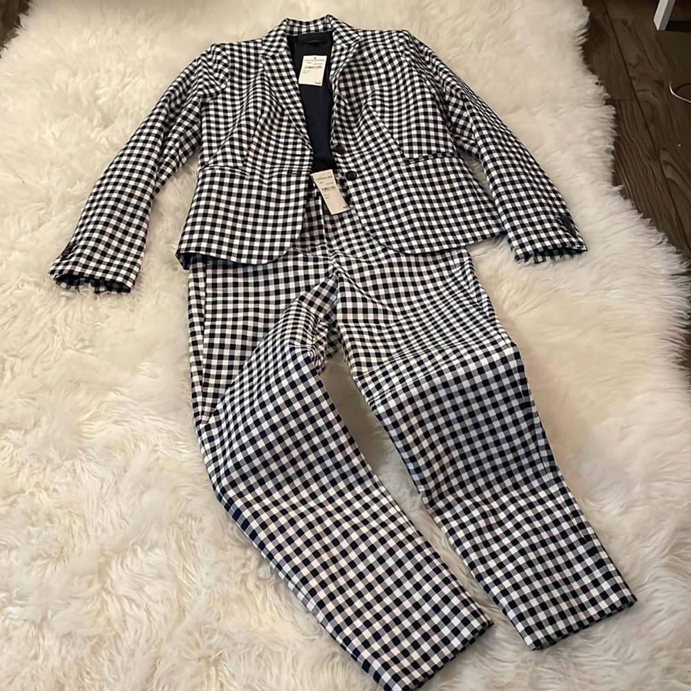 Women's Size small Checkered blue and white blazer by J.Crew